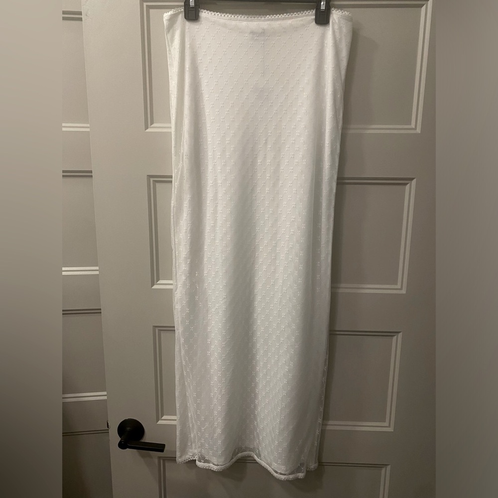 Princess Polly~Lined Lacy White Maxi Skirt~Size US 8 NWT